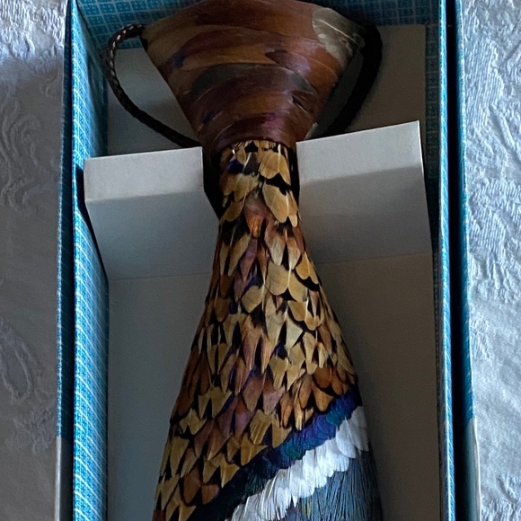 Vintage Pheasant Feather Neck Tie - Picture 2 of 5